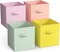 Sorbus 11 Inch 4 Pack Foldable Fabric Storage Cube Bins with Handles - for Organizing Pantry, Closet, Nursery, Playroom, and More